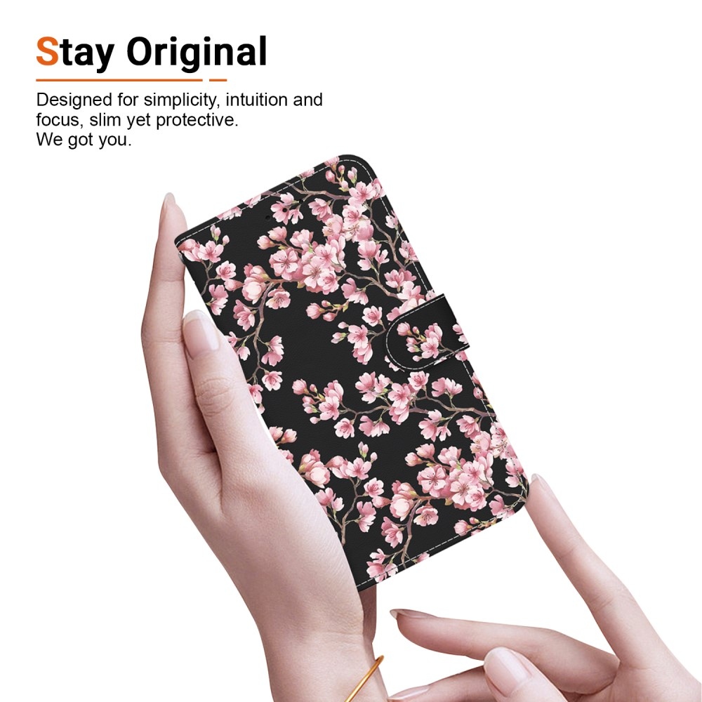 Printern Book tok Xiaomi Redmi Note 14 5G - rózsaszín virágokhoz