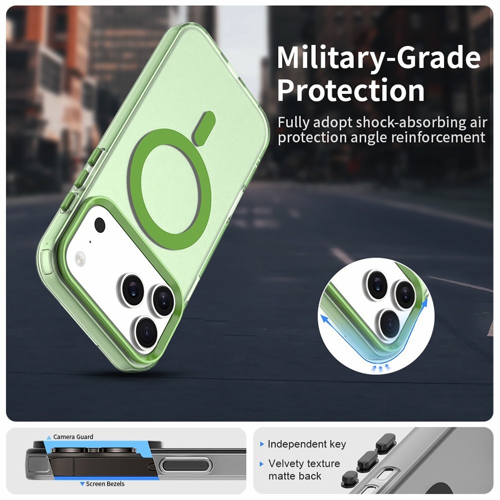 Candy zselés tok MagSafe-val iPhone 17 Pro készülékhez - zöld