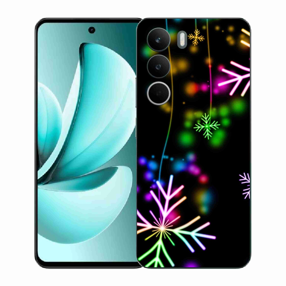Gél borítás mmCase a Realme C71 készülékhez - színes pelyhekkel