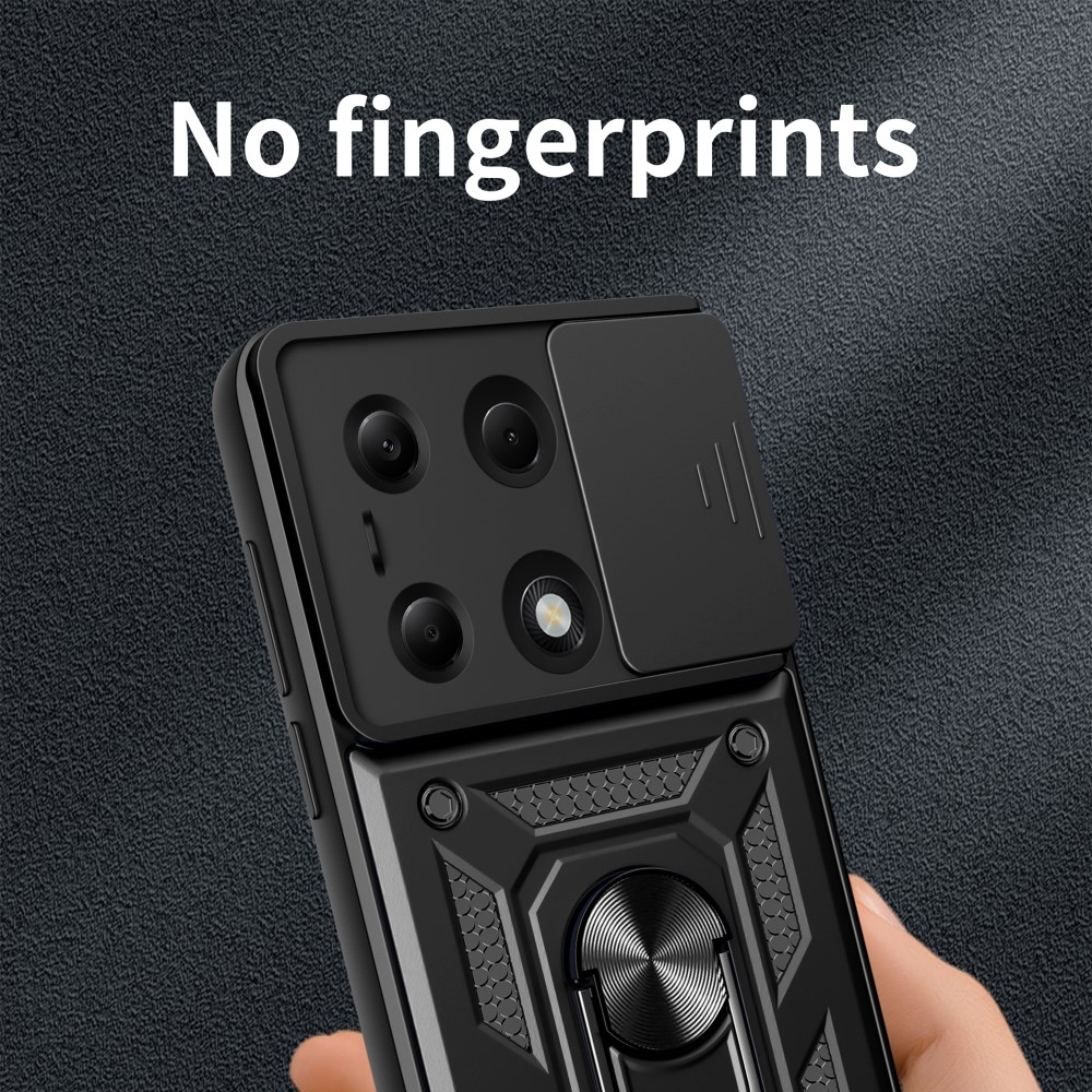 Tartós csúszásbiztos borító Xiaomi Redmi Note 13 Pro 4G/Poco M6 Pro - fekete