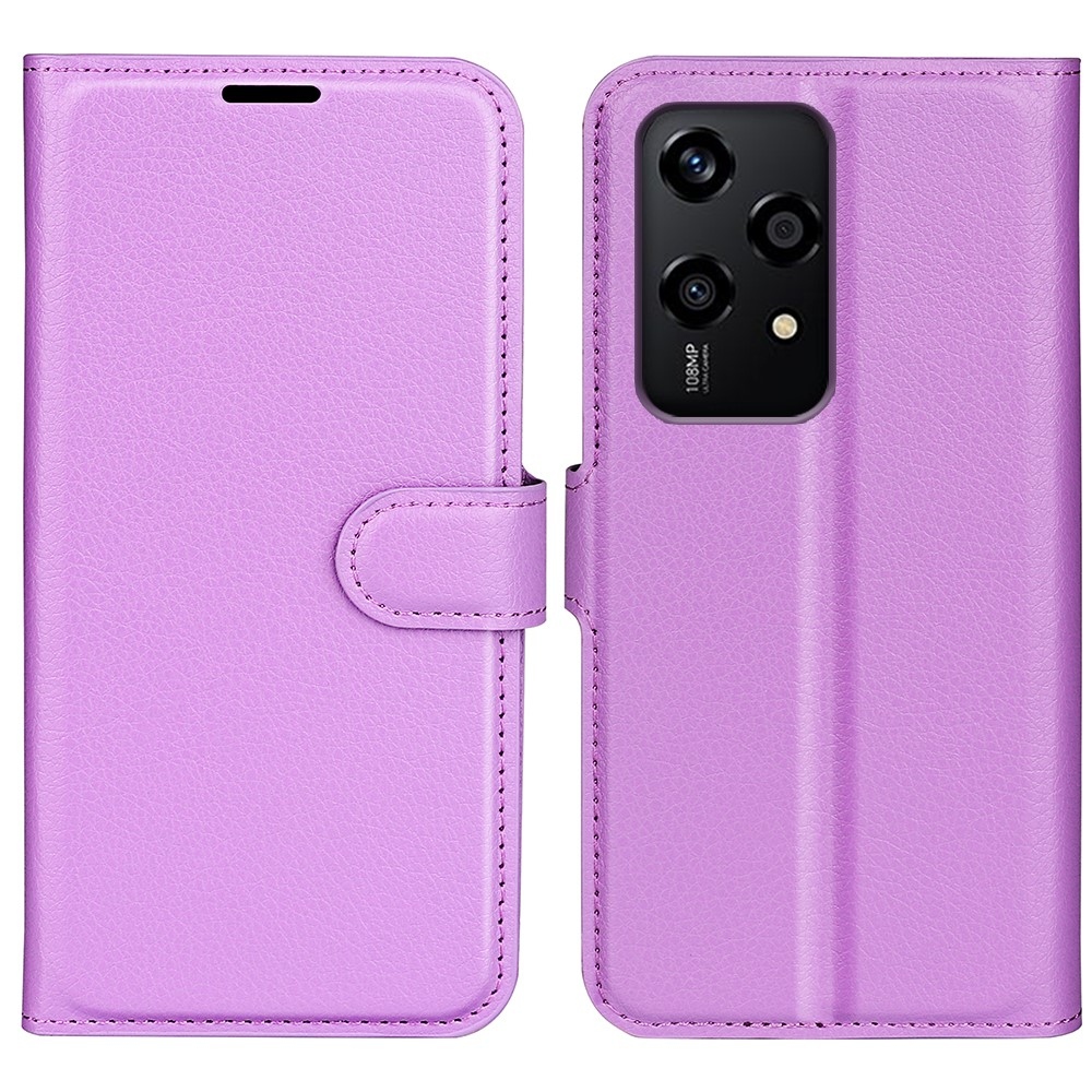 Litchi könyv tok Honor 200 Lite 5G - lila