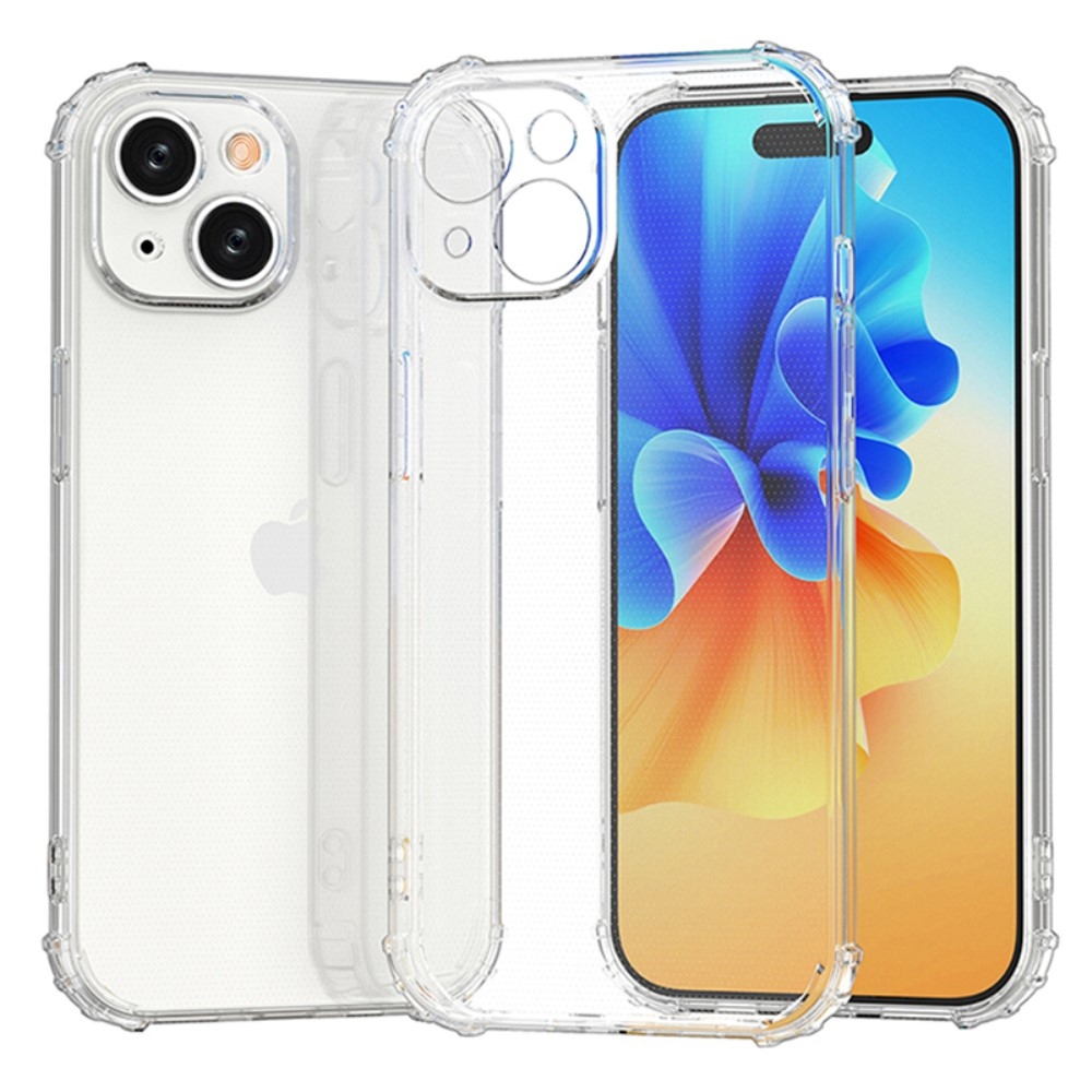 Átlátszó zselés tok megerősített sarkokkal iPhone 15 készülékhez - átlátszó