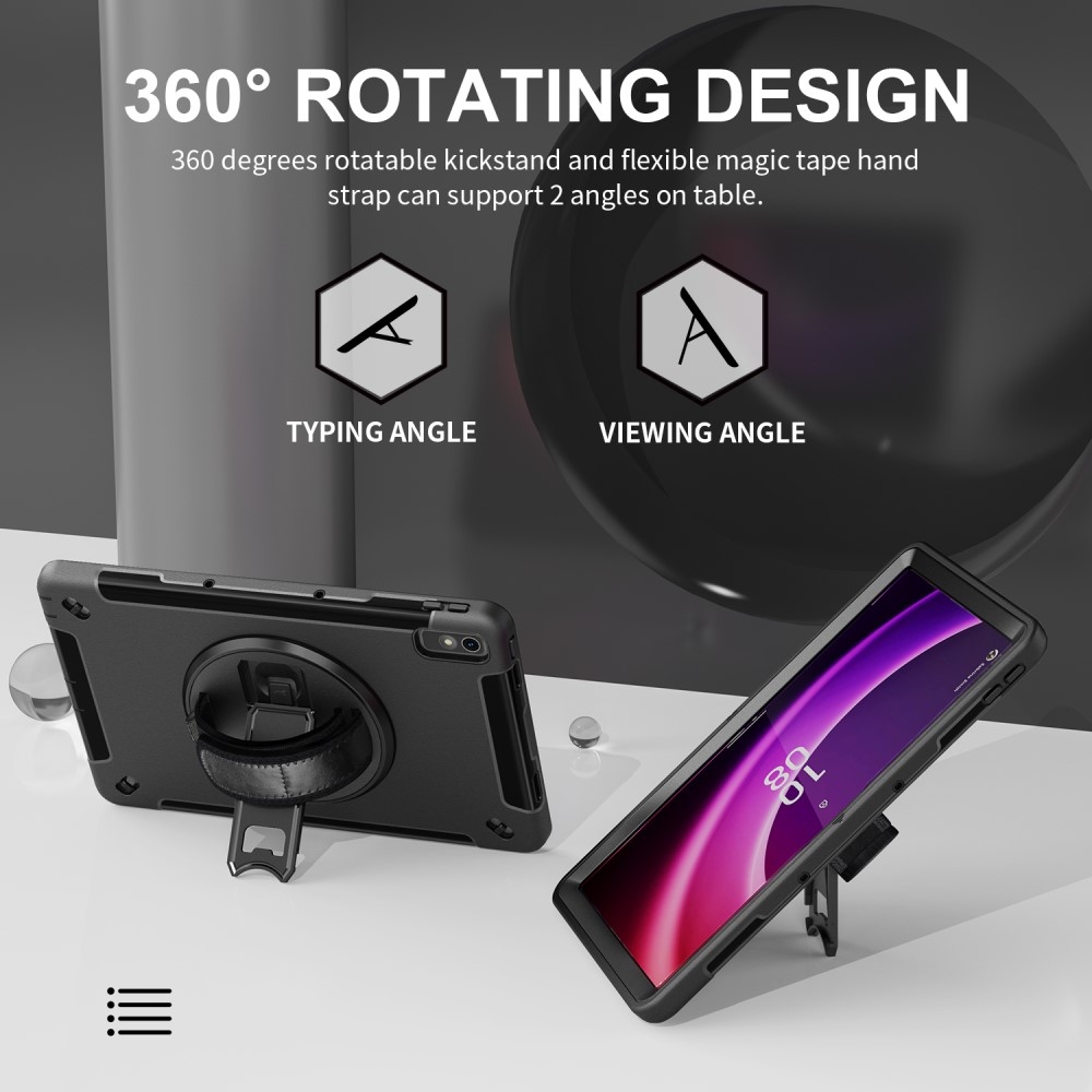 Strapabíró hibrid borítás képernyővédővel Lenovo Tab P11 (2.Gen) - fekete