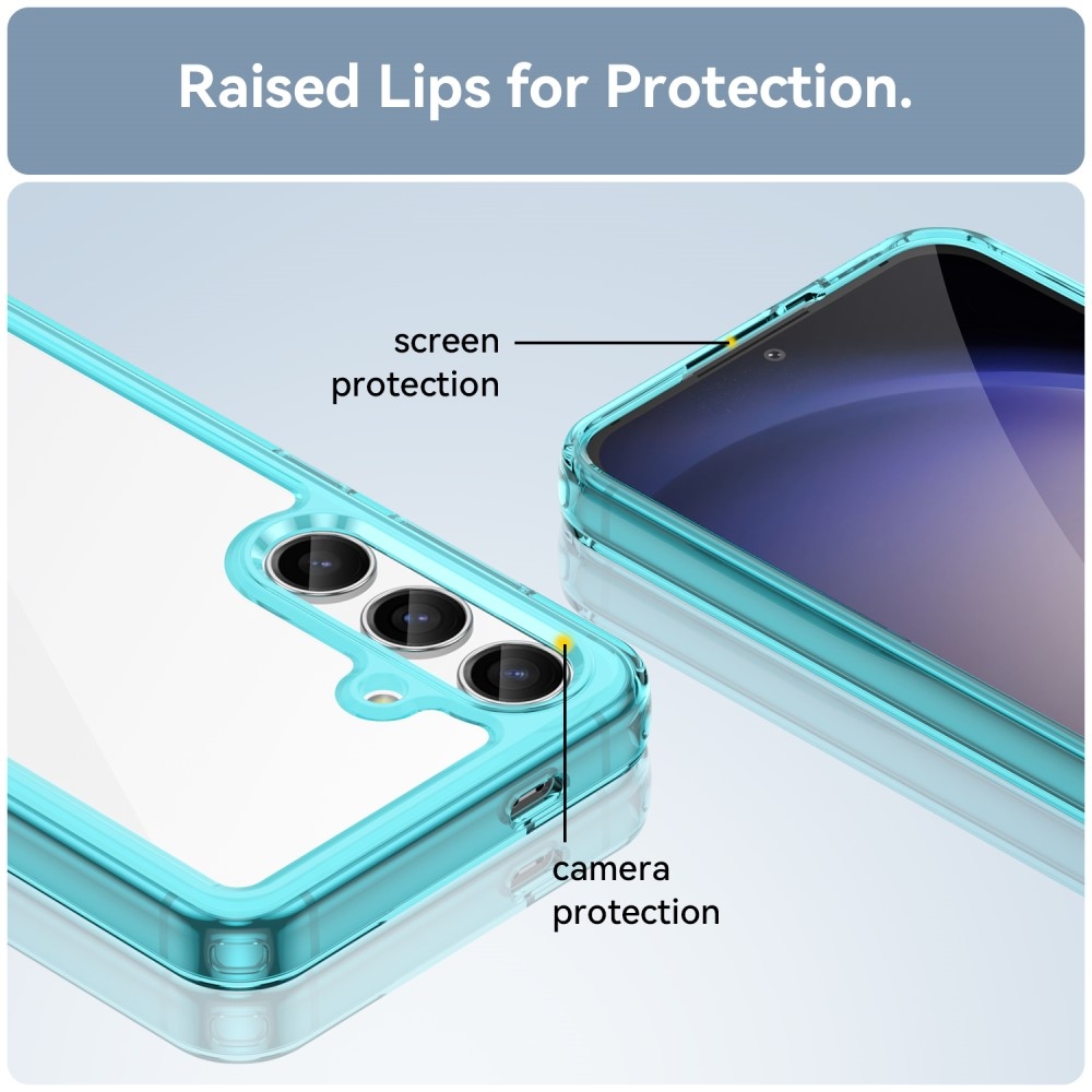 Gél tok fix hátlappal Samsung Galaxy S24+/S25+ készülékhez - világoskék színű