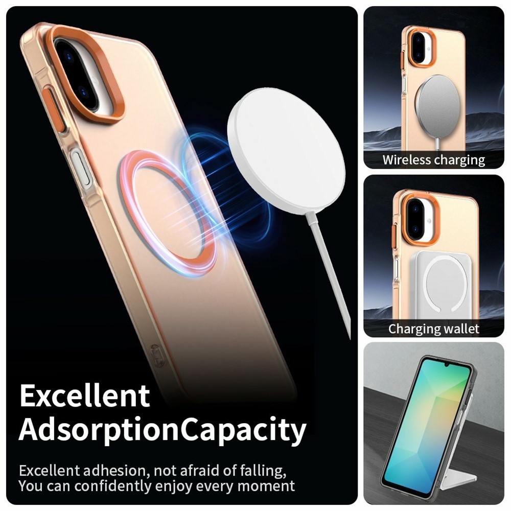 Candy zselés tok MagSafe Samsung Galaxy A07 4G - narancssárga