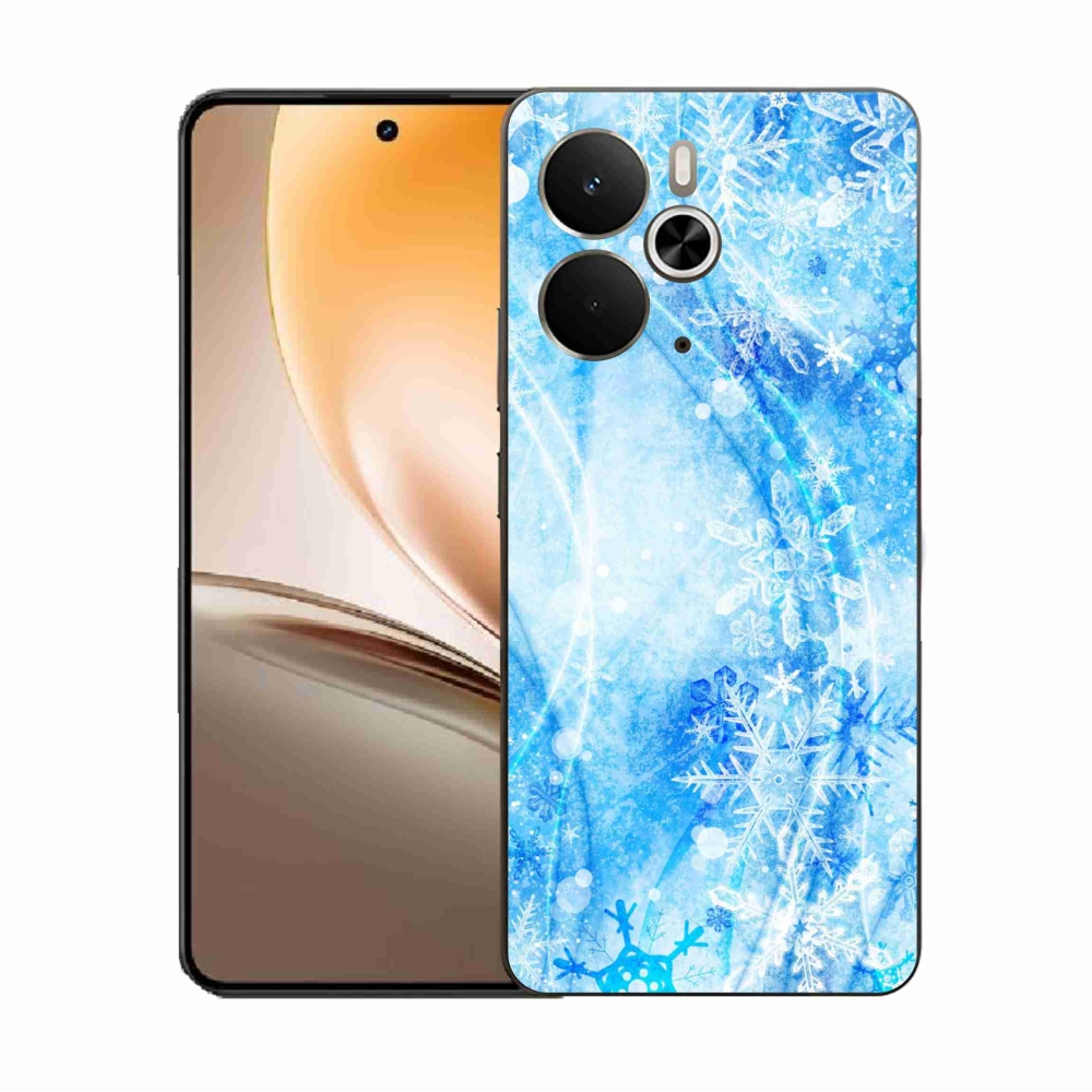 Gél borító mmCase a Realme 14 5G készülékhez - hópelyhek
