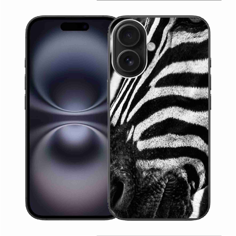 Zselés borítás mmCase iPhone 16 készülékhez - zebra