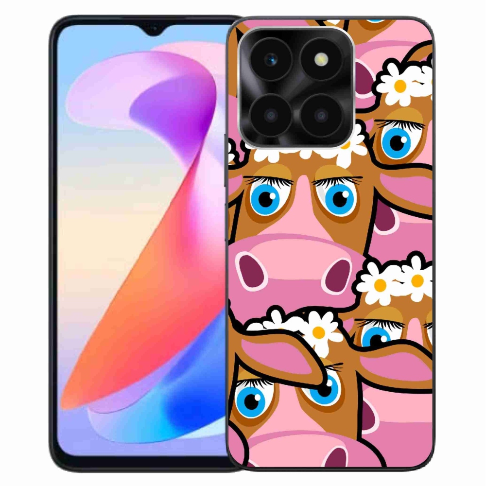 Zselés borítás mmCase a Honor X6a számára - karikatúrás tehenek