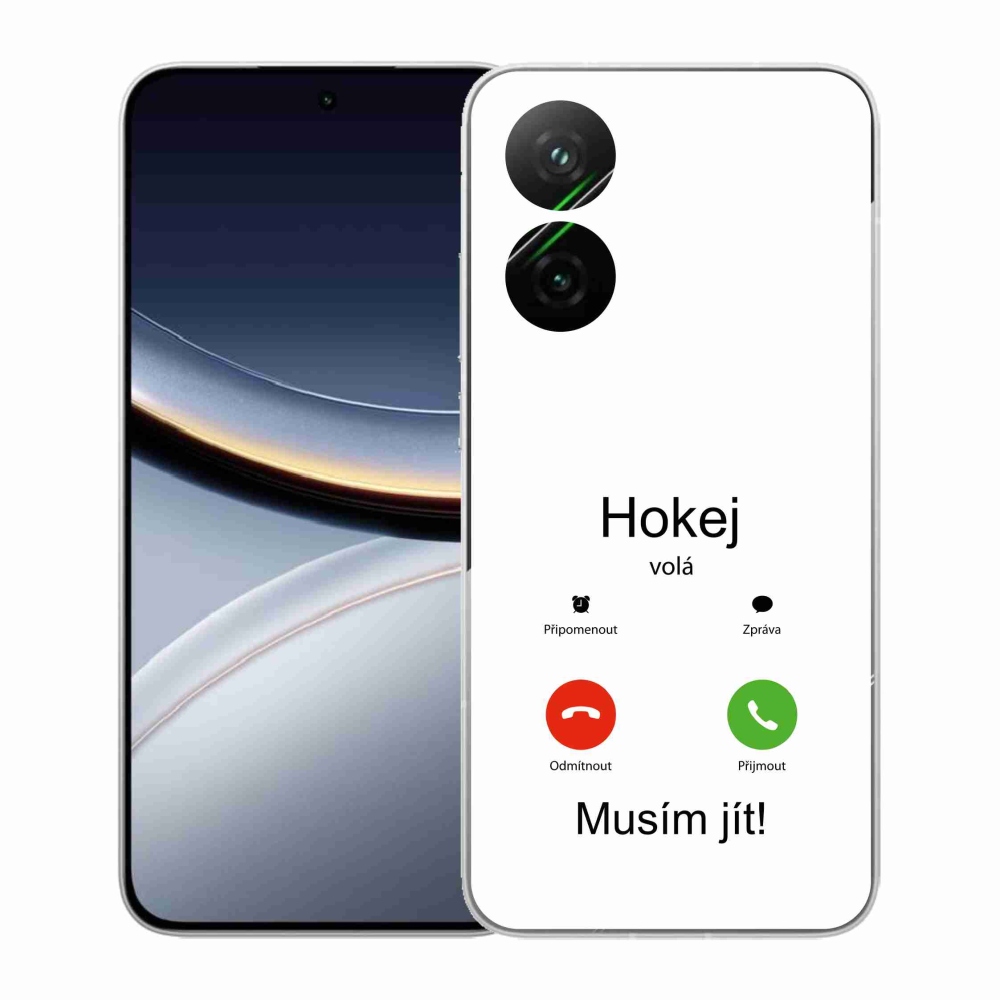 Gél borító mmCase a Xiaomi Poco F7 5G - hoki hívások fehér háttérrel
