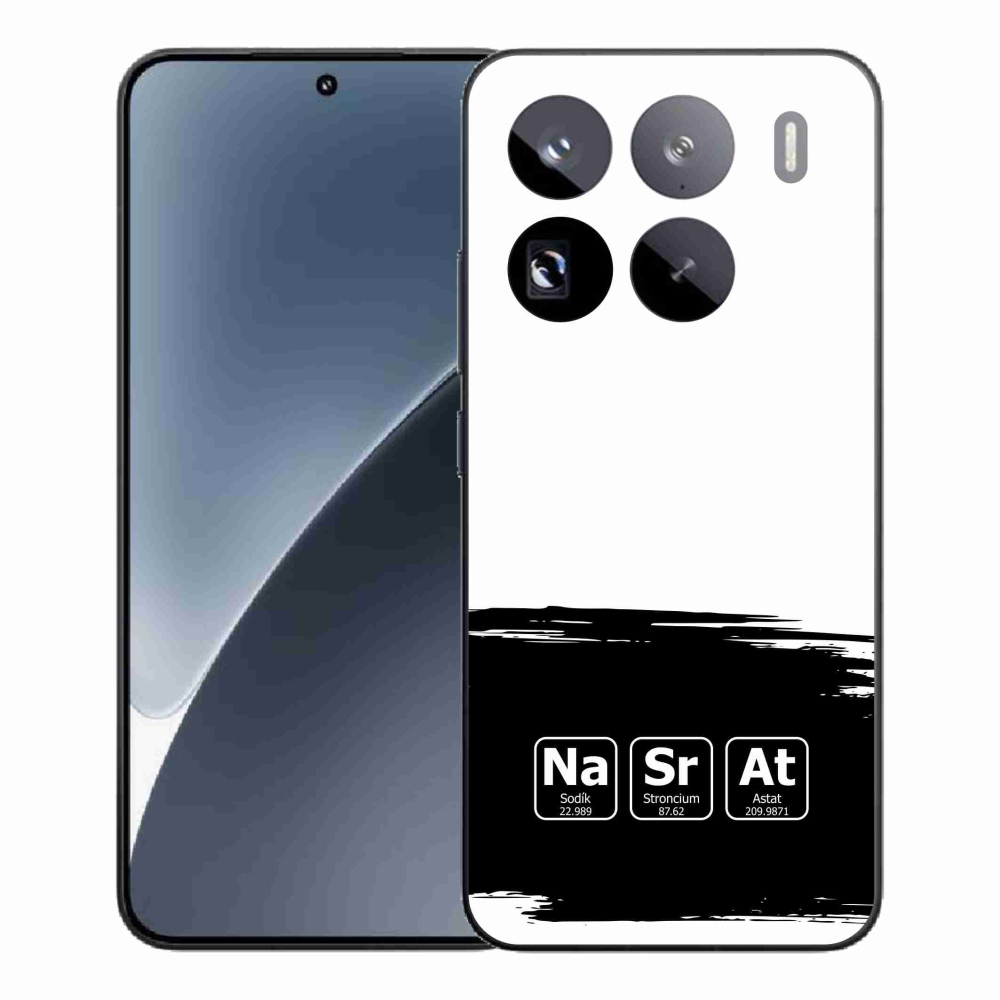 Gél borító mmCase a Xiaomi 15 Pro - kémiai elemek fekete és fehér háttérrel