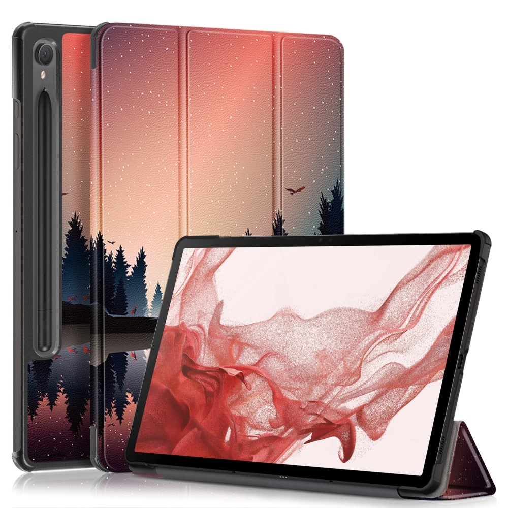 Nyomtatás intelligens záró tok Samsung Galaxy Tab S9/Tab S10 - erdei színű