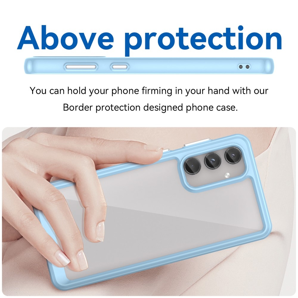 Gél tok fix hátlappal Samsung Galaxy M55 5G készülékhez - kék