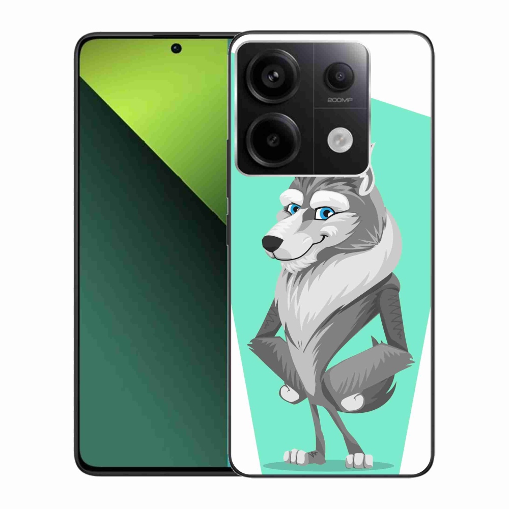 Gél borítás mmCase a Xiaomi Redmi Note 13 Pro 5G/Poco X6 5G - rajzfilm farkashoz