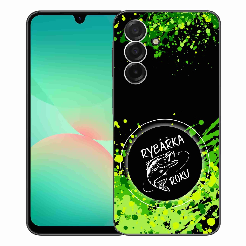 Zselés borító mmCase Samsung Galaxy A26 5G - Az év horgásza fekete háttérrel