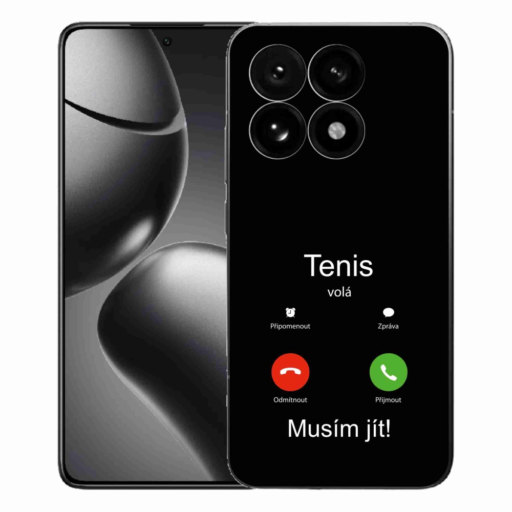 Gél borítás mmCase a Xiaomi 15T-hez - teniszhívások fekete háttérrel