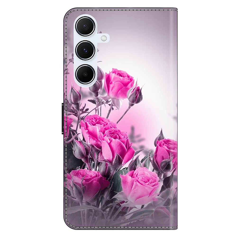 Határozottan könyv tok Samsung Galaxy A17 5G/A26 5G - rózsaszín virágok