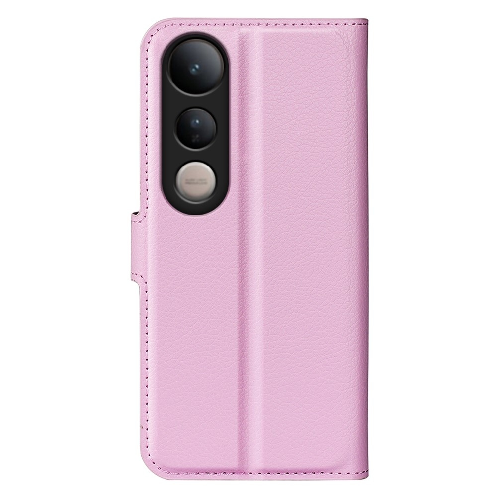 Litchi könyv tok a Vivo V50 Lite 4G/5G-hez - rózsaszínű