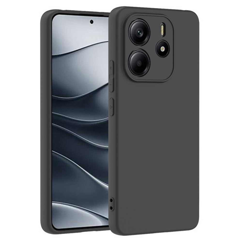 Matt zselés tok Xiaomi Redmi Note 14-hez - fekete