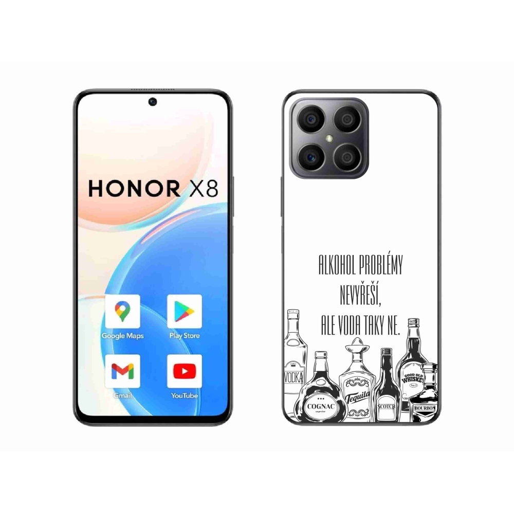 Gél borító mmCase a Honor X8 4G-hez - vicces szöveg fehér háttérrel