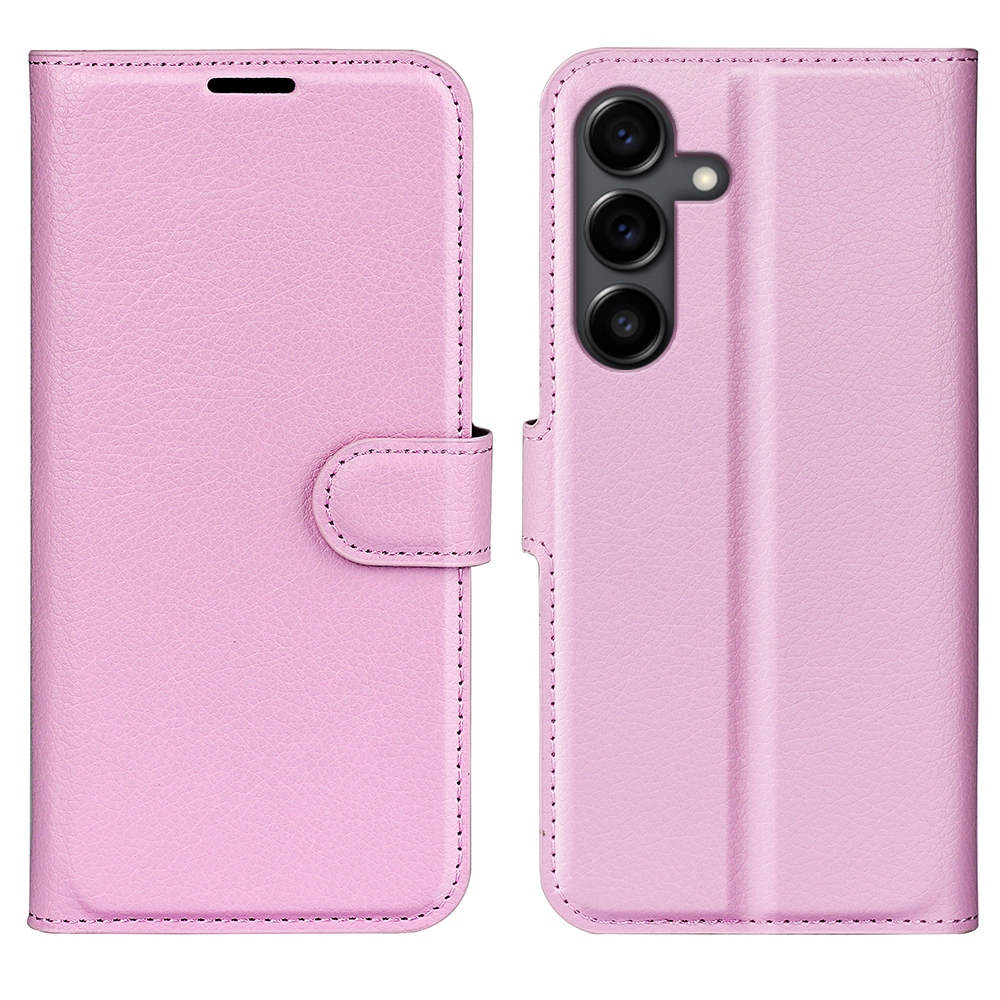 Litchi könyv tok Samsung Galaxy S25 FE készülékhez - rózsaszín