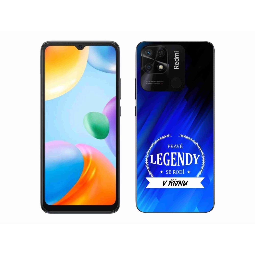 Gél borítás mmCase a Xiaomi Redmi 10C - Legendák októberi kék háttérrel