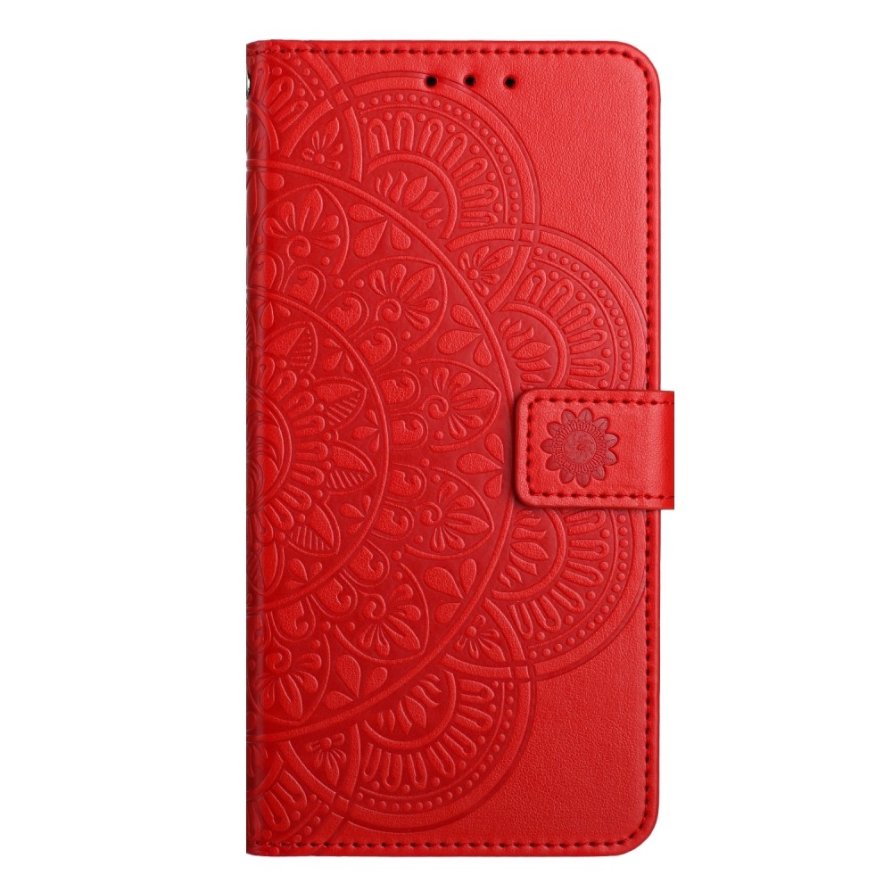 Mandala könyv tok a Xiaomi Redmi 13C 5G-hez - piros