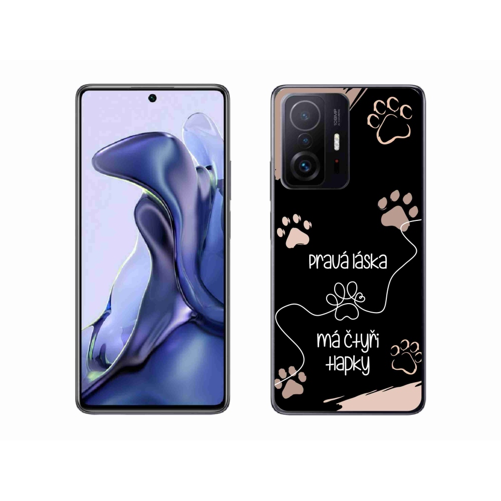 Gél borítás mmCase a Xiaomi 11T-hez - kutya motívum 1 fekete háttér