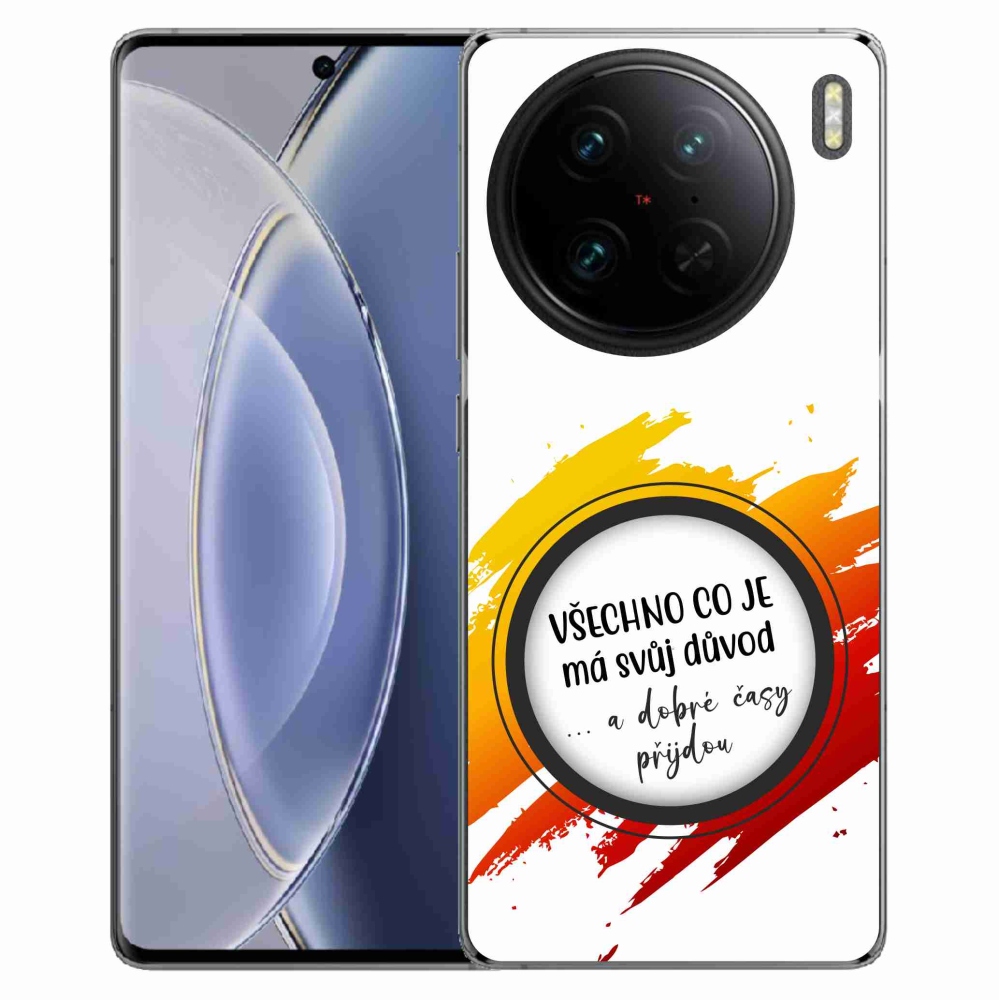 Gel Cover mmCase a Vivo X90 Pro készülékre - Idézet 3 fehér háttér