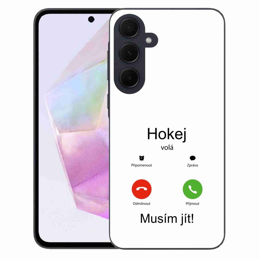 Gél borítás mmCase Samsung Galaxy A35 5G - hoki hívások fehér háttérrel