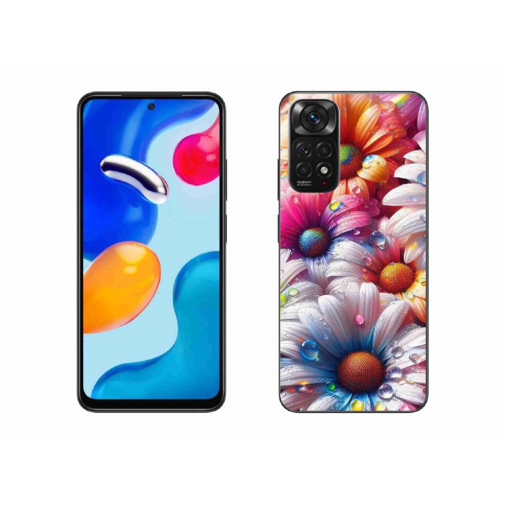 Gél borítás mmCase a Xiaomi Redmi Note 11 4G-hez - színes százszorszépek