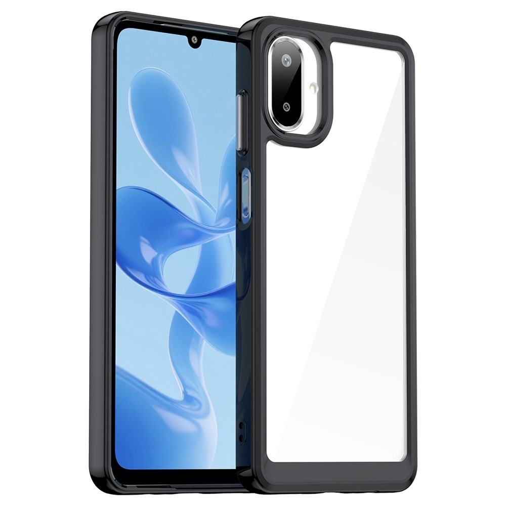Gél tok fix hátlappal Samsung Galaxy A07 4G - fekete