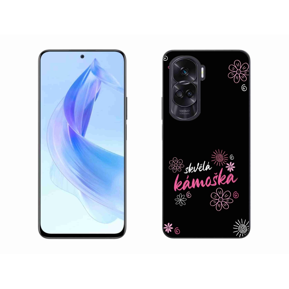 Gél borító mmCase a Honor 90 Lite-on - nagyszerű haver fekete háttérrel