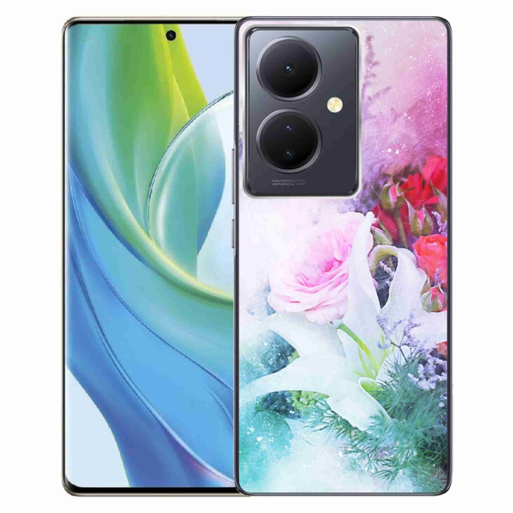 Gél borító mmCase a Vivo V29 Lite 5G készülékhez - virágok 4