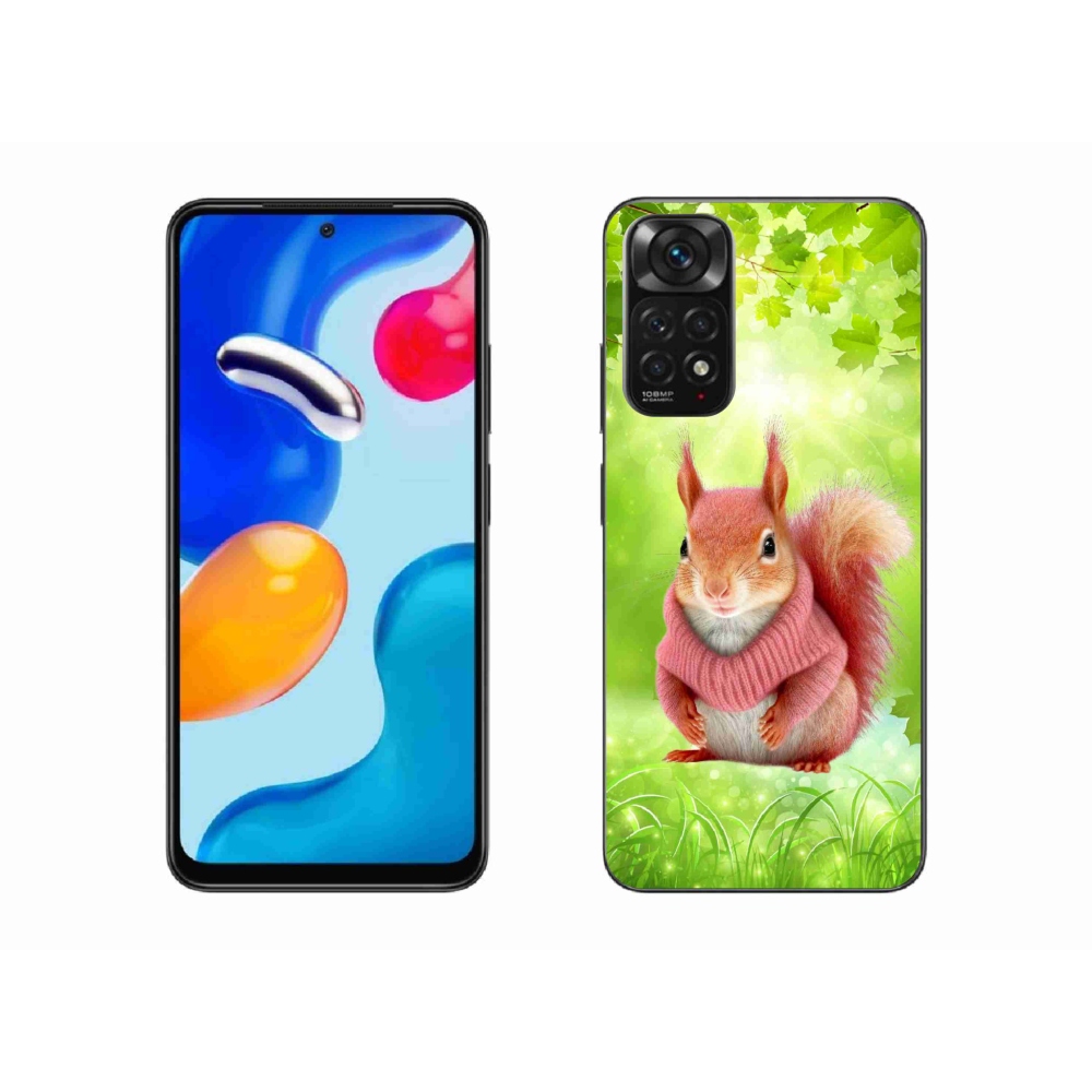 Gél borítás mmCase a Xiaomi Redmi Note 11S 4G-hez - mókus pulóverben