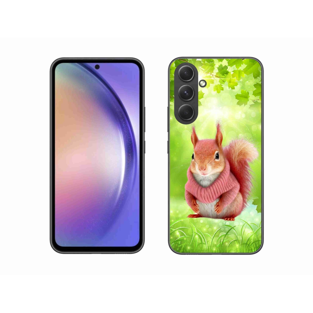 Zselés borítás mmCase Samsung Galaxy A54 5G - mókus pulóverben