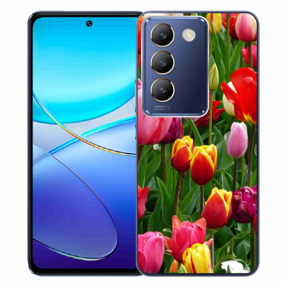 Gél borítás mmCase a Vivo V40 SE 4G/5G készülékhez - tulipánok