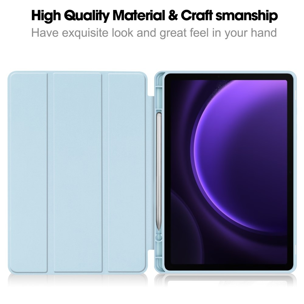 Tojás okos záródó tok Samsung Galaxy Tab S9 FE/Tab S10 FE - világoskék színben