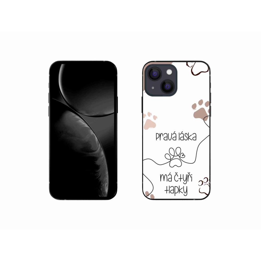 Gél borítás mmCase iPhone 13 mini 5.4 készülékhez - kutyamotívum 1 fehér háttér