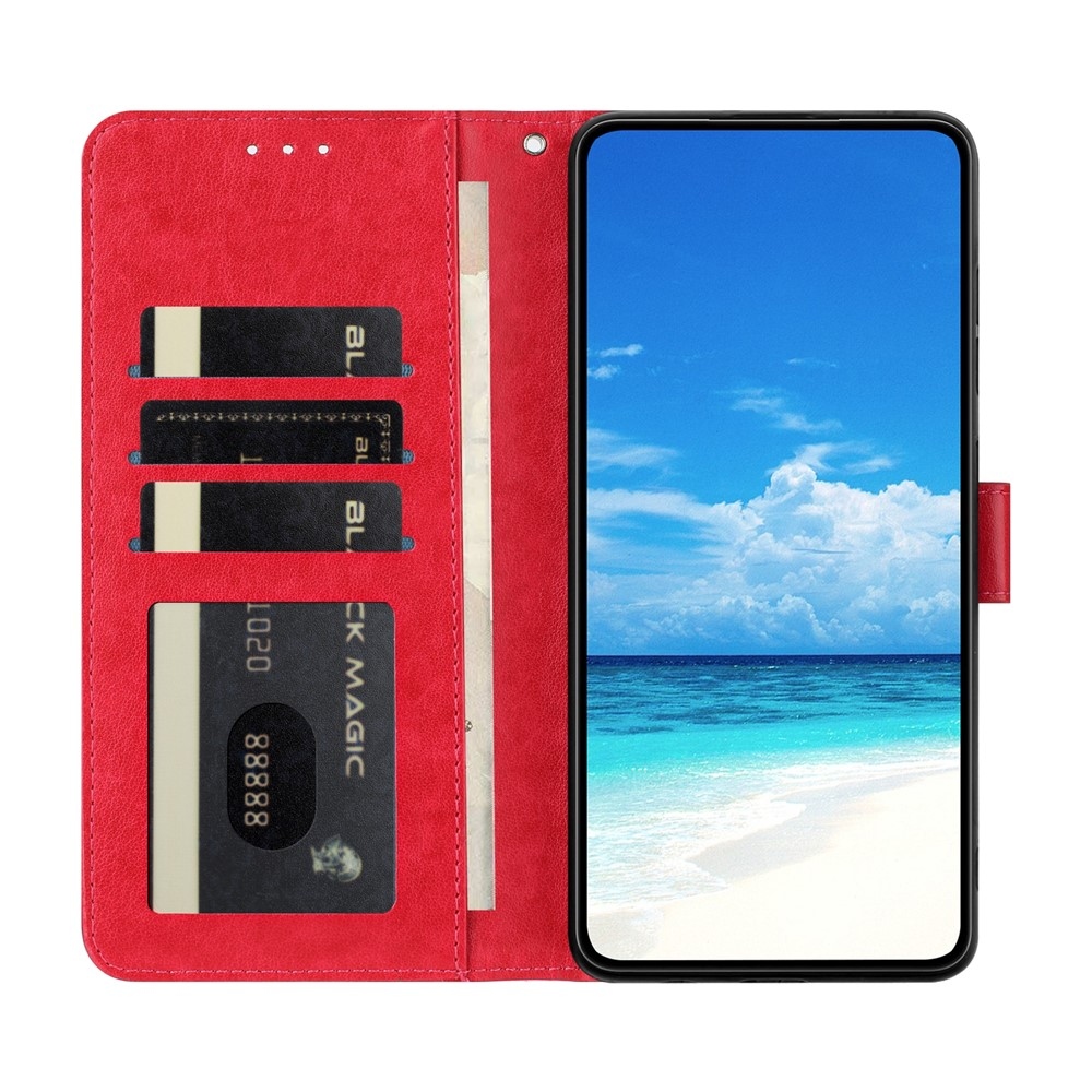 Virágos pillangó könyv tok Google Pixel 10 Pro XL/Pixel 9 Pro XL - piros