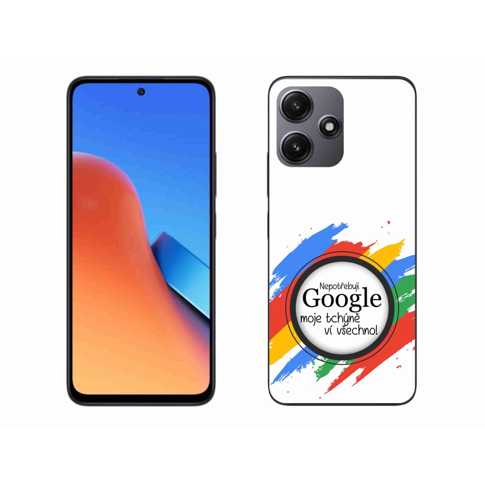 Gél borító mmCase a Xiaomi Redmi 12 5G - anyós tudja, minden fehér háttérrel