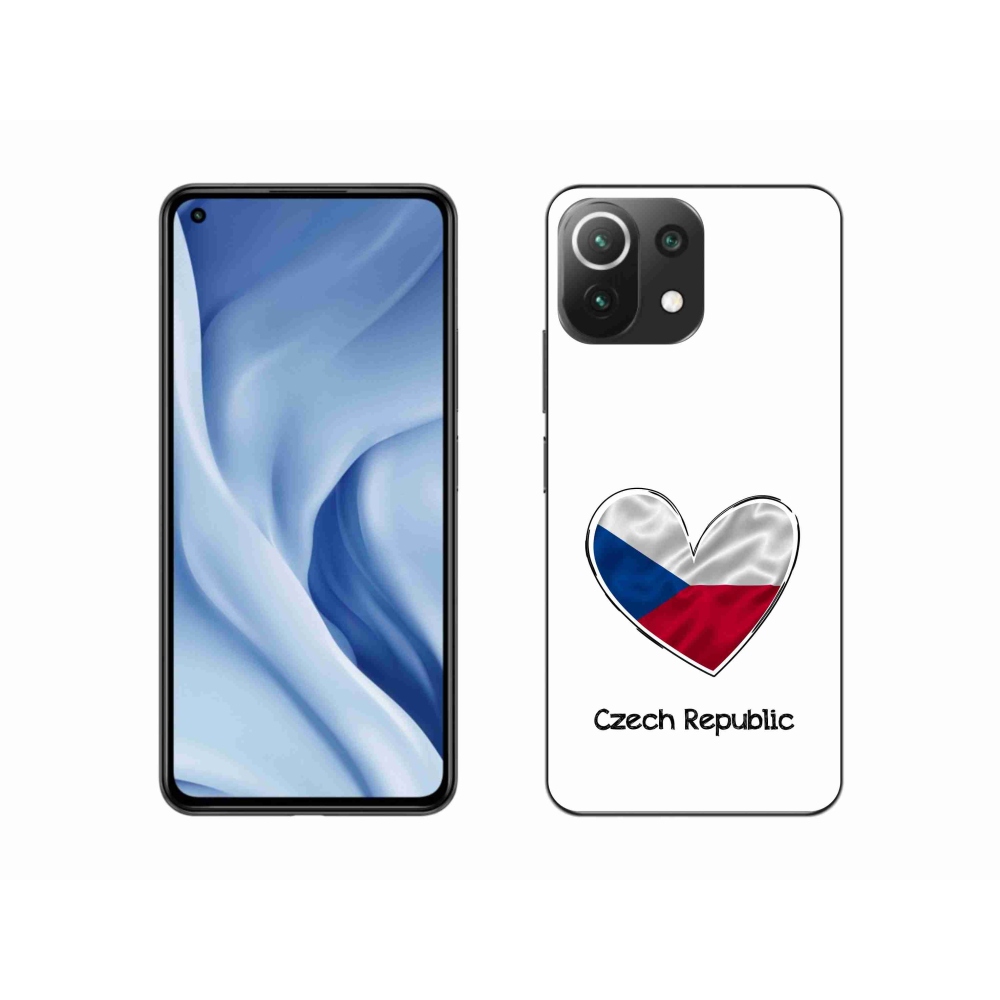 Gél borító mmCase a Xiaomi Mi 11 Lite 4G/5G-hez - szív zászló fehér háttérrel