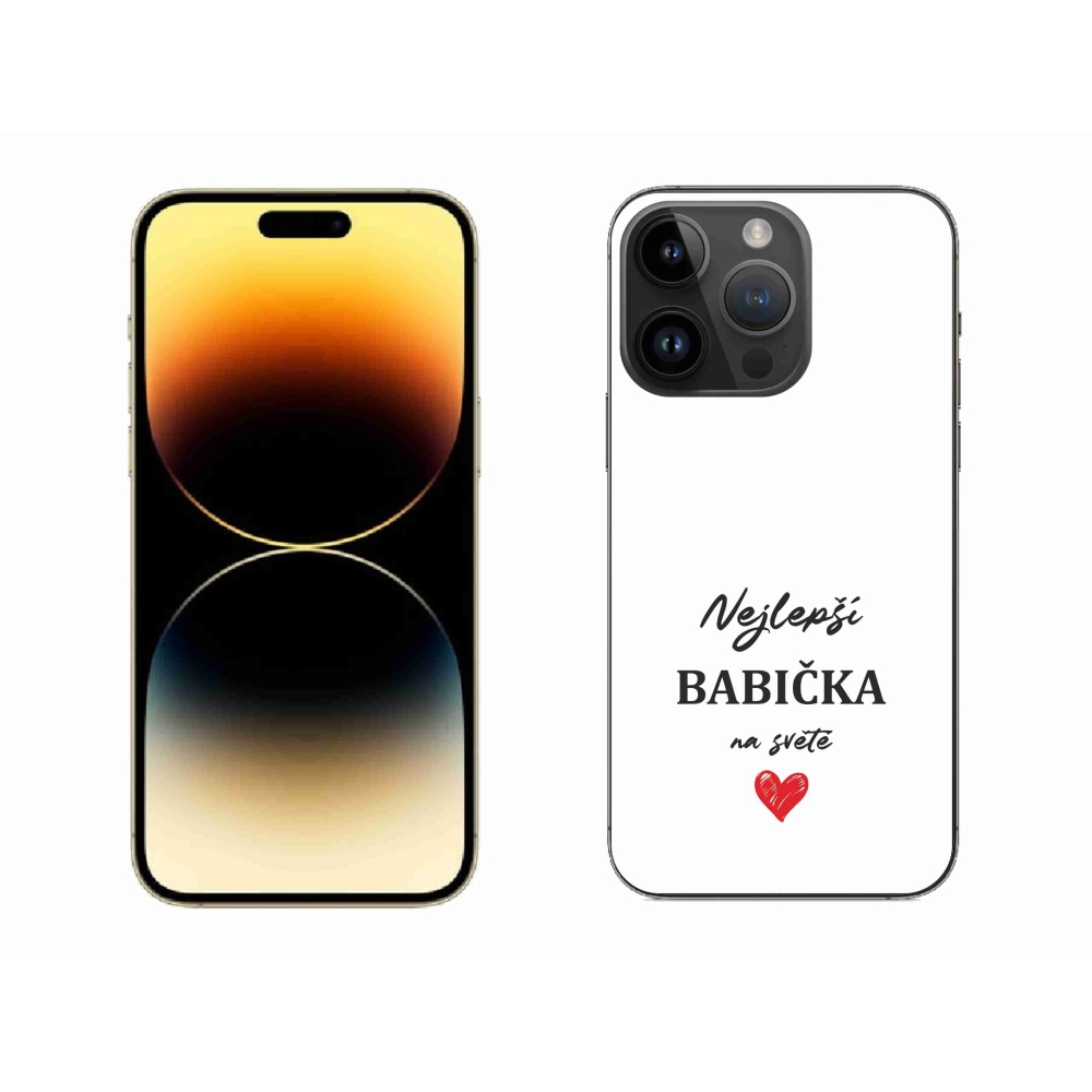 Gélburkolat mmCase iPhone 14 Pro Max 6.7 - Best Grandma 1 fehér háttér