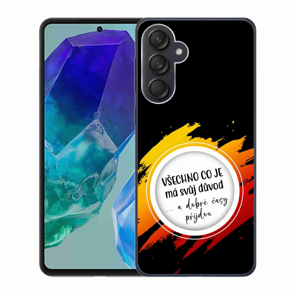 Gél borítás mmCase Samsung Galaxy M55 5G - idézet 3 fekete háttér