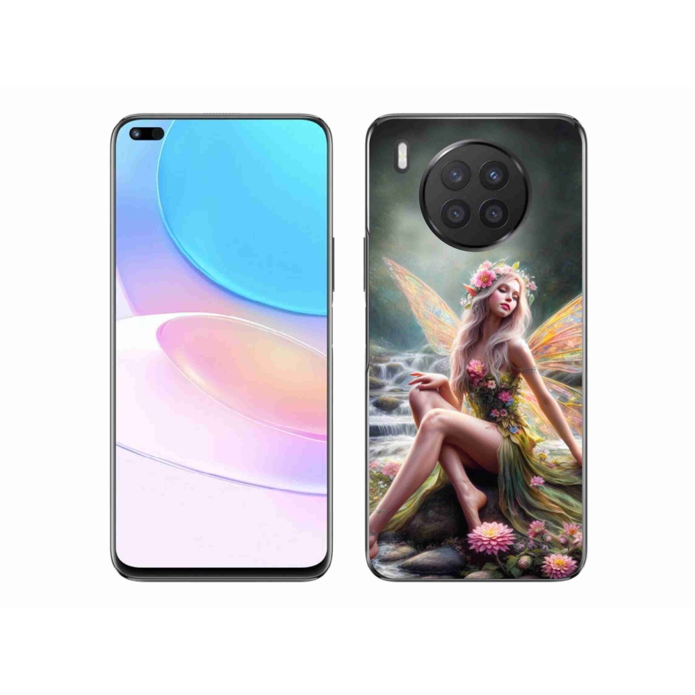 Gél borító mmCase a Huawei Nova 8i - pillangó nő 1