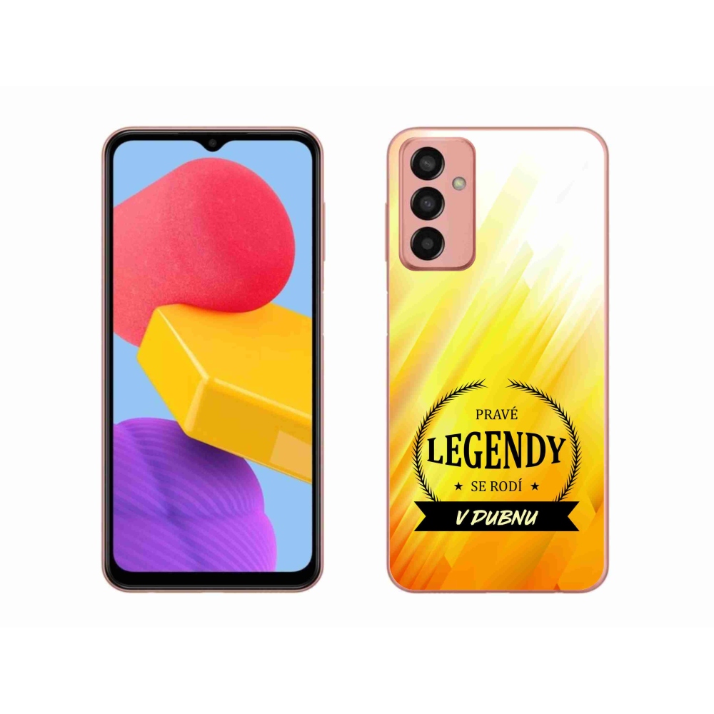 Gél borító mmCase Samsung Galaxy M13 - Áprilisi legendák sárga háttérrel