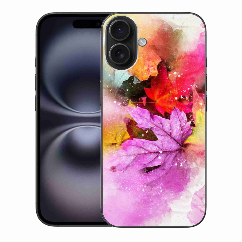 Zselés borítás mmCase iPhone 16 Plus készülékhez - színes levelek