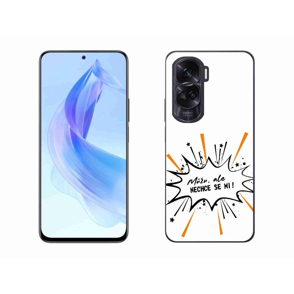 Gél borító mmCase a Honor 90 Lite készülékhez - vicces szöveg 11 fehér háttér