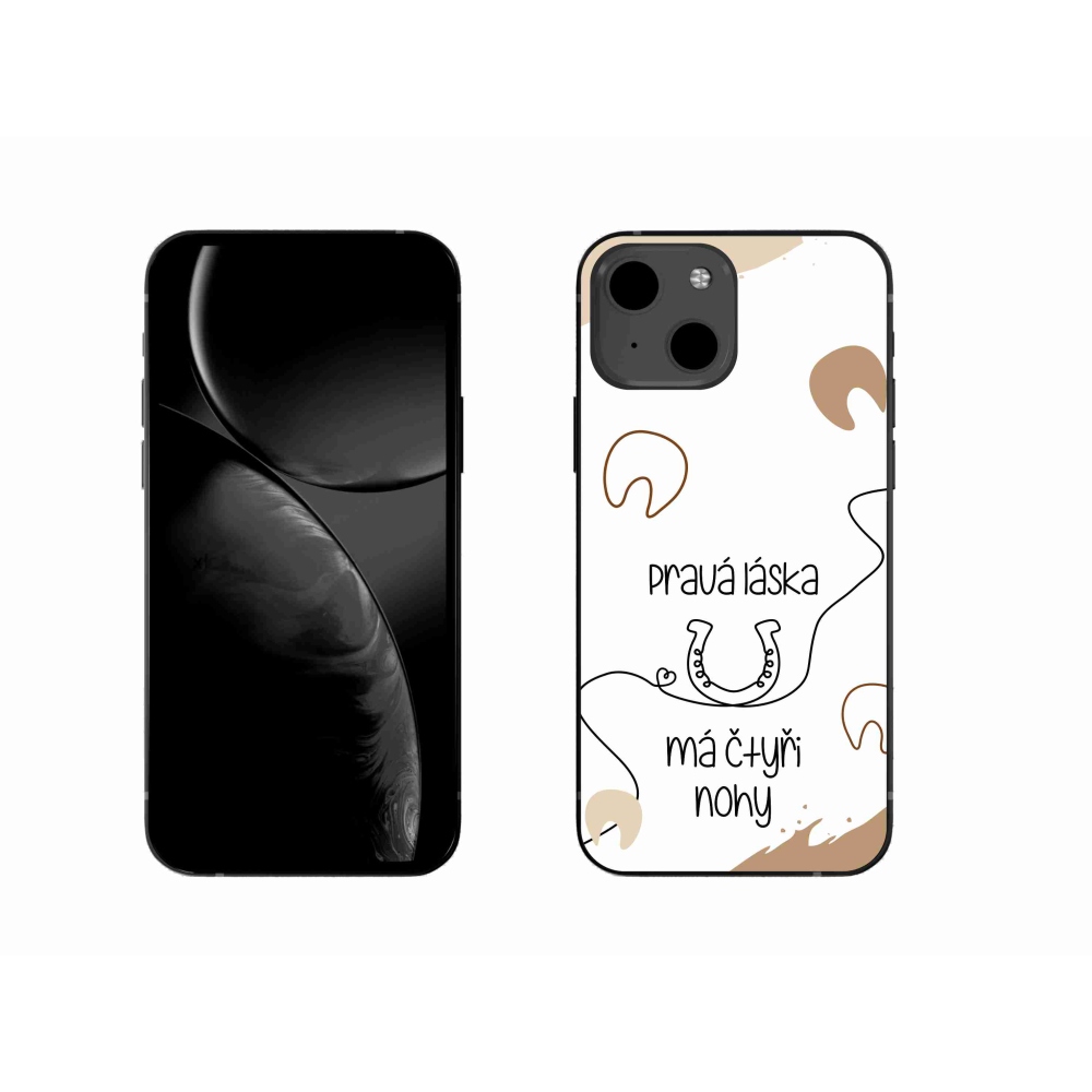 Gél borítás mmCase iPhone 13 6.1 készülékhez - ló motívum fehér háttérrel
