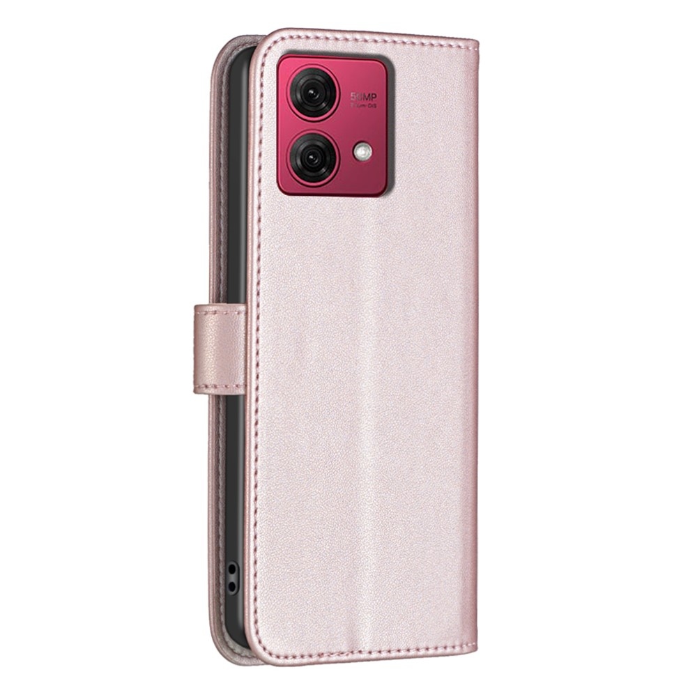 BNF könyv tok Motorola Moto G84 5G - rózsa arany