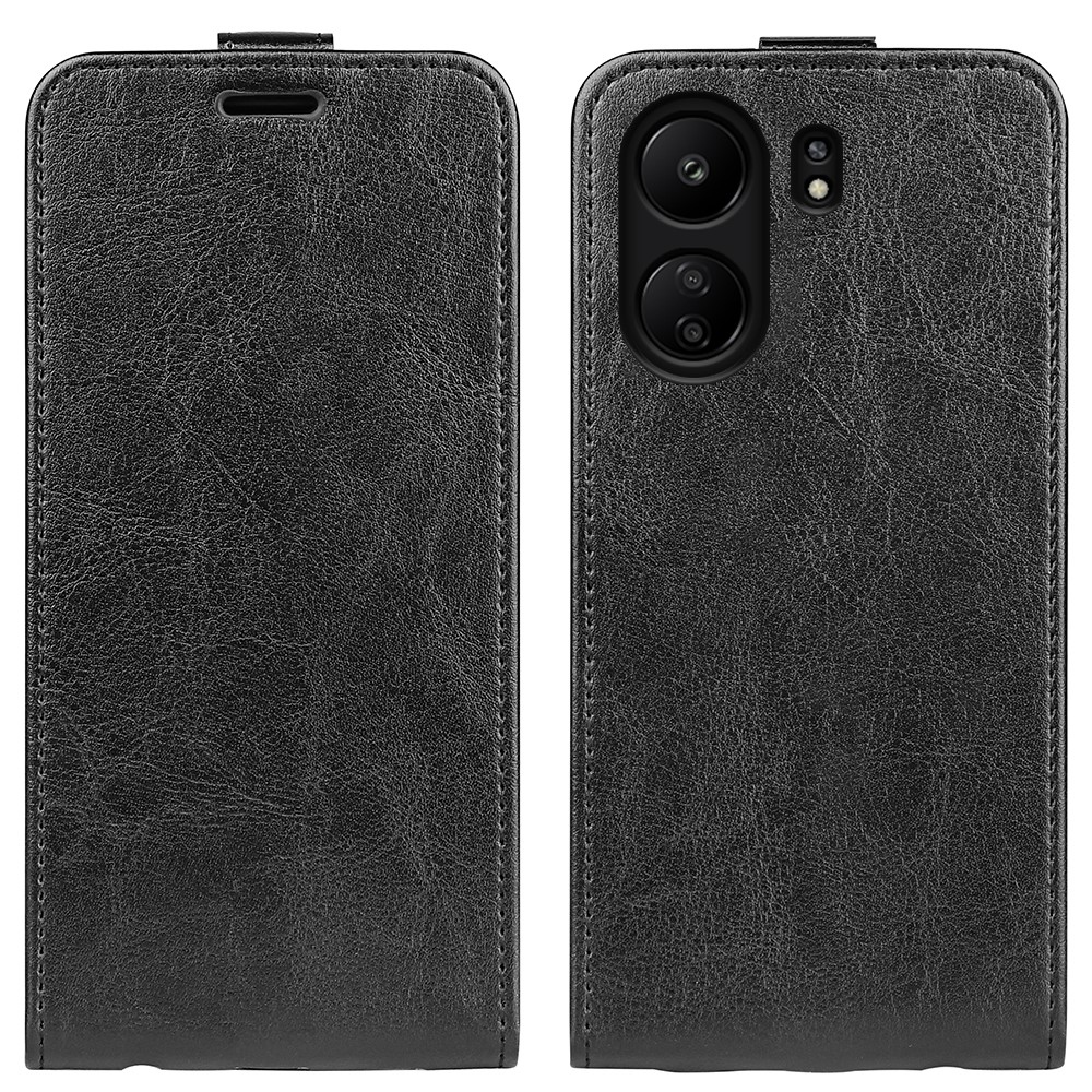 Függőleges könyvtáska a Xiaomi Poco C65/Redmi 13C készülékhez - fekete